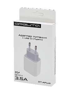 Зарядное устройство для телефона с быстрой зарядкой Орбита OT-APU41 Белый